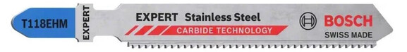Пильное полотно по металлу Bosch StainlessSteel T118AHM JSB, 3 шт. (2608900562)