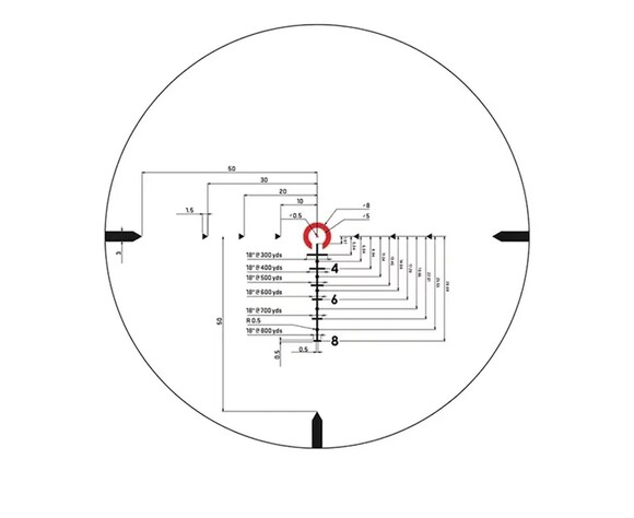 Приціл оптичний Sig Sauer Optics BRAVO5 BATTLE SIGHT, 5х32 мм HORSESHOE DOT ILLUM RETICLE (SOB53101) фото 9