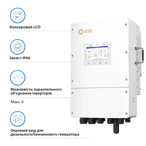 Гибридный инвертор SOLIS S6-EH3P12K-L изображение 2