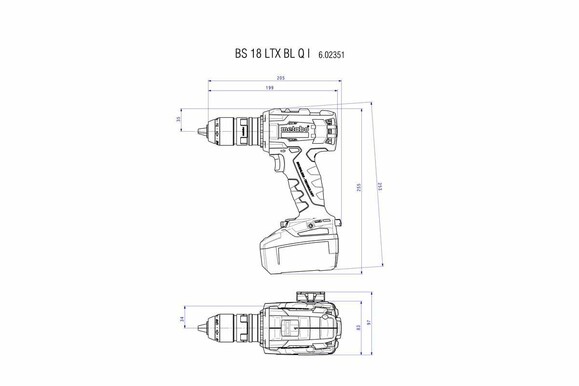 Аккумуляторный дрель-шуруповерт Metabo BS 18 LTX BL Q I (602351650) изображение 8
