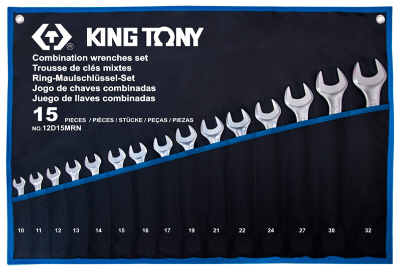 

Набор ключей KING TONY TREOTON 15 единиц, 10-32 мм, супер-легкие (12D15MRN)