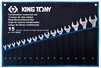 Набор ключей KING TONY TREOTON 15 единиц, 10-32 мм, супер-легкие (12D15MRN)