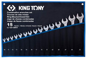 Набір ключів KING TONY TREOTON 15 одиниць, 10-32 мм, супер-легкі (12D15MRN)