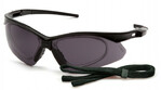 Захисні окуляри Pyramex PMXtreme RX Gray чорні з діоптрійною вставкою (2ТРИМ-20RX)