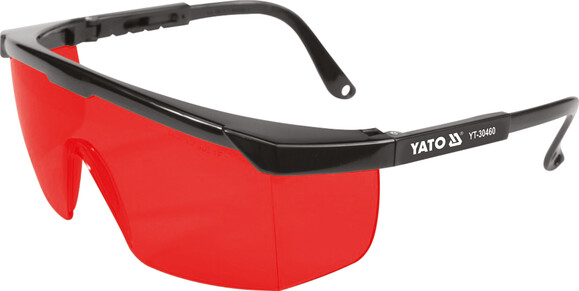 Окуляри захисні Yato для роботи з лазерними приладами (YT-30460) червоні