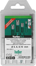 Набор трубчатых сверл  HELLER TurboTile 5, 6, 8,10 мм (26230)