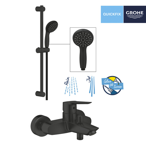 Смеситель для ванны Grohe QuickFix Start Cube Black (UA30330702) (CV032745) изображение 9