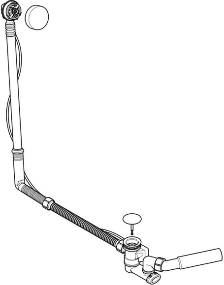 Сифон для ванни Geberit подовжений, з поворотним механізмом (150.525.21.6) фото 2