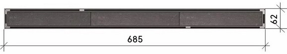 Решетка для душевого канала ACO ShowerDrain C-line под плитку, 685 мм 9010.88.82 (408599) изображение 2