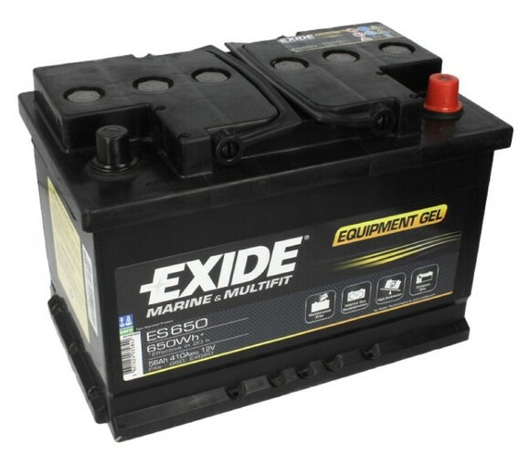 Акумулятор EXIDE ES650, 56Ah/460A фото 2