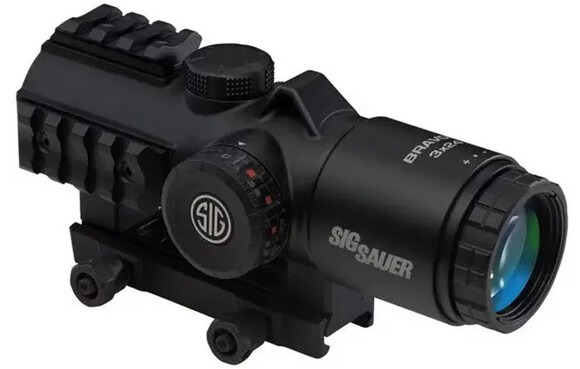 Приціл оптичний Sig Sauer Optics BRAVO3 BATTLE SIGHT, 3х24 мм HORSESHOE DOT ILLUM RETICLE (SOB33101) фото 2