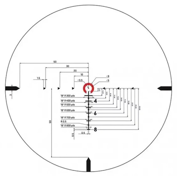 Приціл оптичний Sig Sauer Optics BRAVO3 BATTLE SIGHT, 3х24 мм HORSESHOE DOT ILLUM RETICLE (SOB33101) фото 3