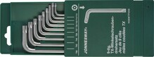 Комплект кутових ключів TORX з центровані штифтом JONNESWAY H08MTP09S (7 предметів)