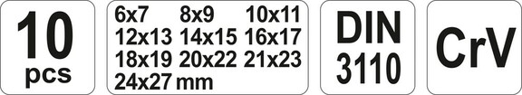 Набор рожковых ключей Yato YT-0380 изображение 4