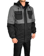 Куртка рабочая Eva зимняя утеплённая с флисом р.56-58 (6971048) Серый с черным