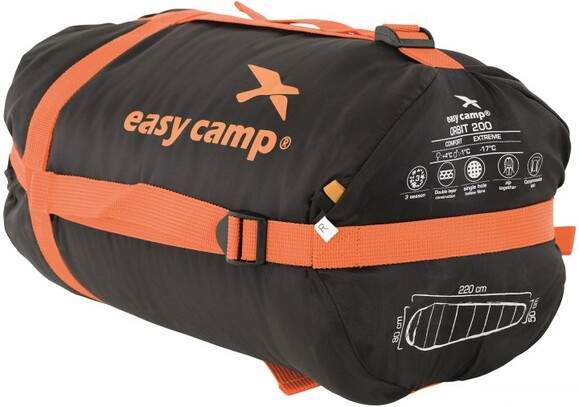 Спальный мешок Easy Camp Orbit 200/-1 град. Black Left (240159) изображение 7