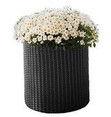 Горшок для цветов Keter Cylinder Planter S, серый (7290103668204)