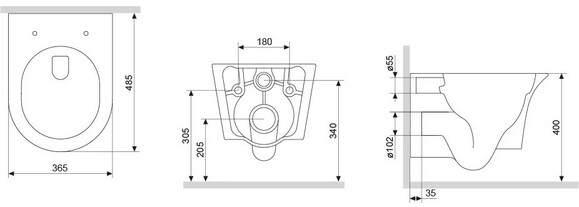 Унитаз подвесной AM.PM безободковый FlashClean Tender с сидением микролифт (C45A1700SC) изображение 8