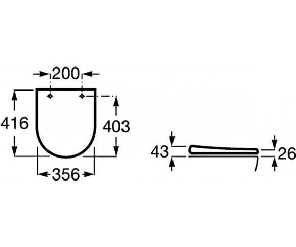 Сидение и крышка для унитаза ROCA GAP ROUND Slim Compacto, soft-close (A801D22003) изображение 2