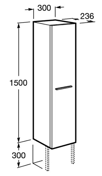 Пенал ROCA Victoria Basic, 150 см (A856577422) изображение 4