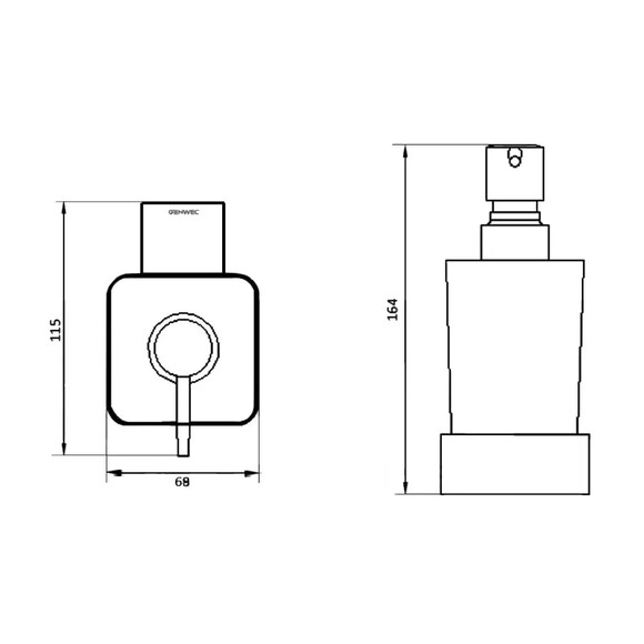 Дозатор для жидкого мыла Genwec Pompei (GW05 59 04 03) изображение 2