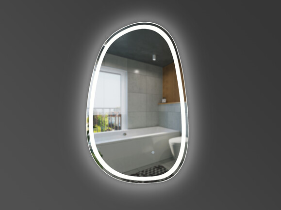 Зеркало DEVIT Style 100х65 см, ассиметричное, с LED подсветкой и тачсенсором (5415100) изображение 2