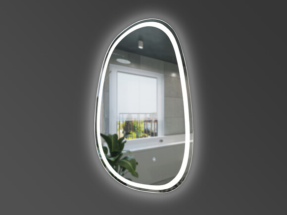 Дзеркало DEVIT Style 100х65 см, асиметричне, з LED підсвіткою та тачсенсором (5415100) фото 3