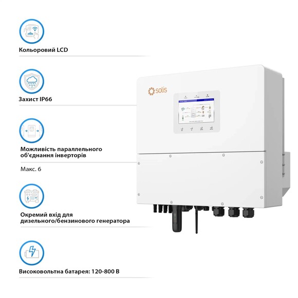 Гибридный инвертор SOLIS S6-EH3P20K-H изображение 3