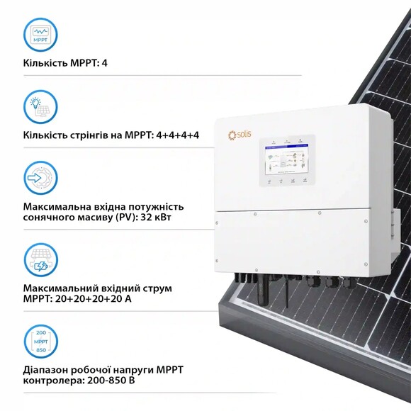 Гибридный инвертор SOLIS S6-EH3P20K-H изображение 4