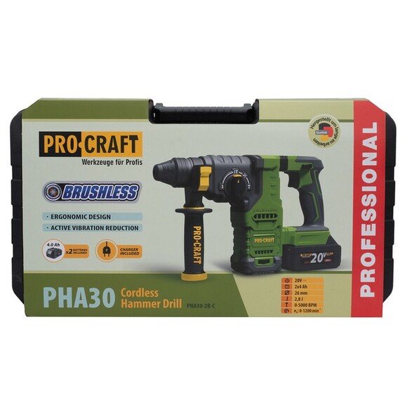 Аккумуляторный перфоратор PROCRAFT PHA-30 изображение 12