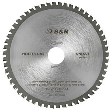 Пильный диск S&R Uni Cut 190 х 30 х 2,4 54Т (243054190)