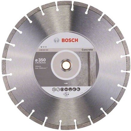 

Алмазный диск Bosch Standart for Concrete 350-20/25,4 мм (2608602544)