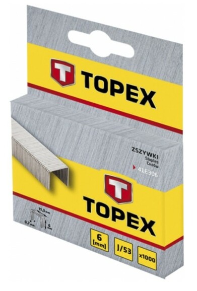 Скобы 1000 шт. TOPEX (41E308) изображение 2