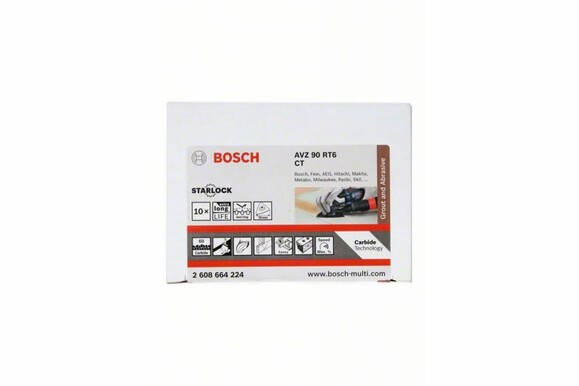Шлифпластина Bosch Carbide AVZ 90 RT6 90 мм, P60, 10 шт. (2608664224) изображение 2