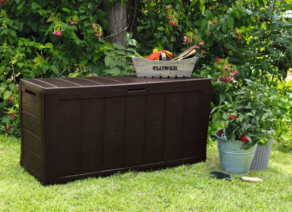 Ящик для садового инвентаря Keter Sherwood 270 л, коричневый (7290106922723) изображение 4