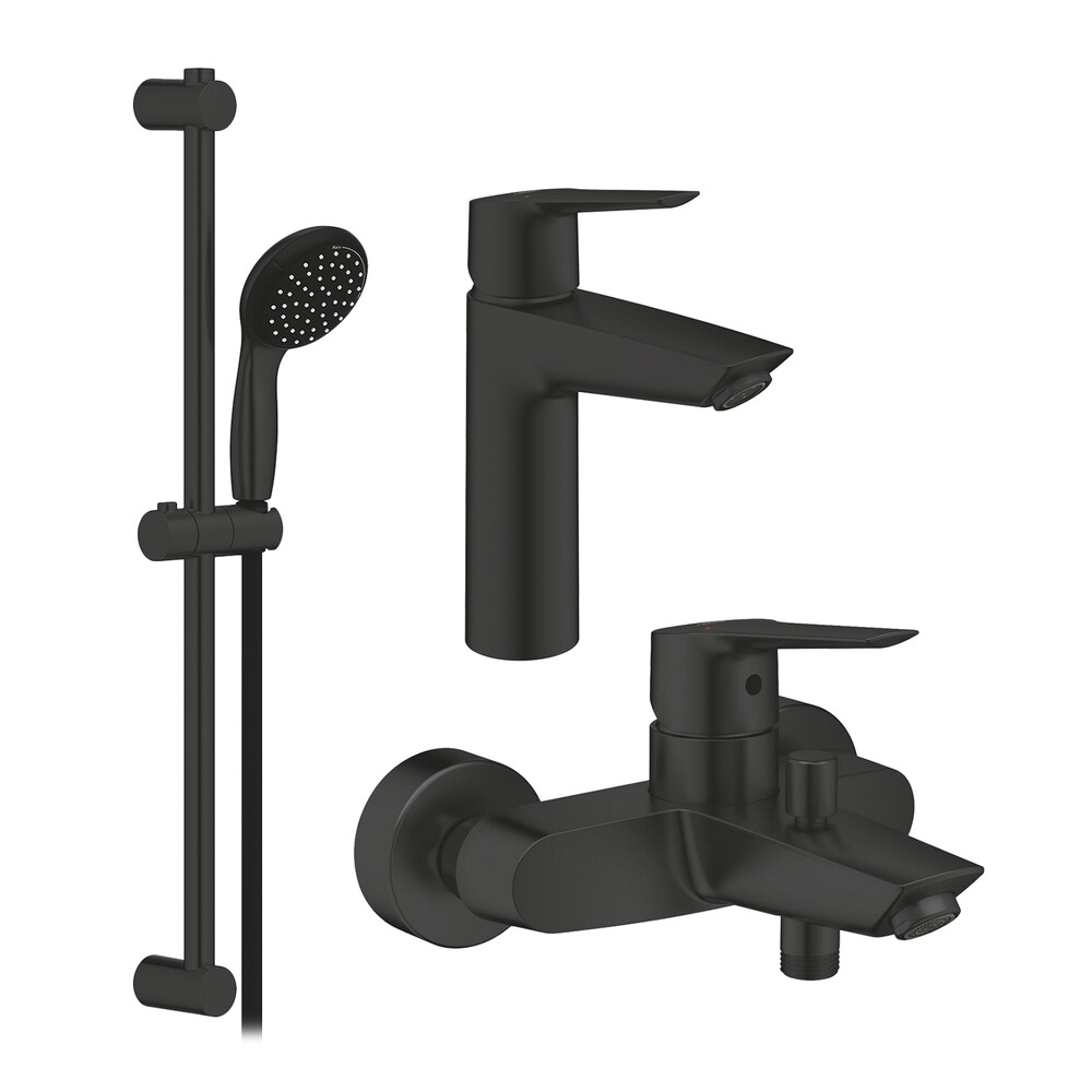 

Набор смесителей для ванной комнаты Grohe QuickFix Start Black 3 в 1 (UA303301MQ) (CV032749)