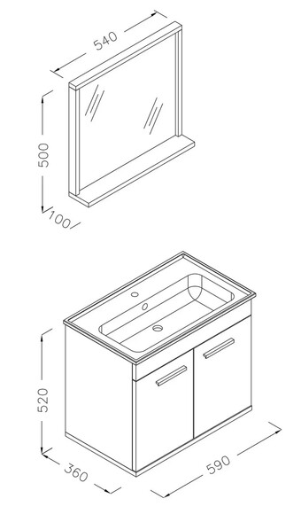 Комплект меблів для ванни ROZZY JENORI FIRST (RJ20600WO) фото 10