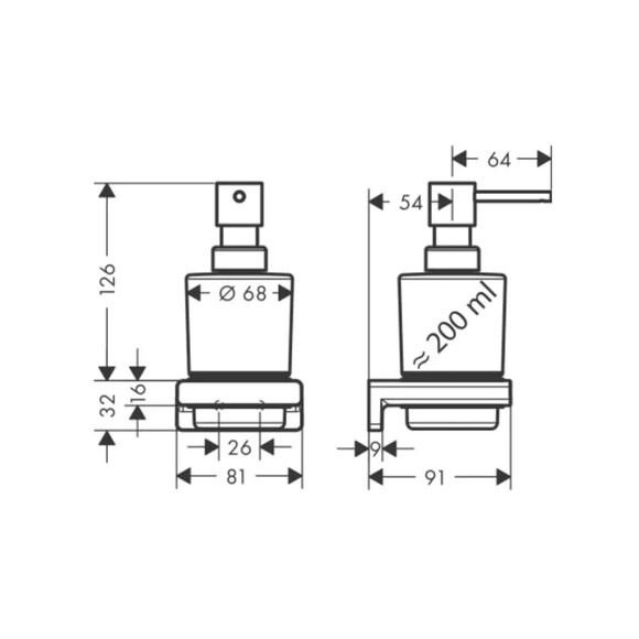 Дозатор для жидкого мыла Hansgrohe AddStoris (41745670) изображение 2