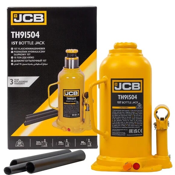 Домкрат бутылочный JCB Tools 15 т (JCB-TH91504) изображение 6