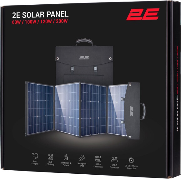 Портативная солнечная панель 2E EC-200, DC 200 Вт, USB-С 45 Вт, USB-A 24 Вт изображение 11
