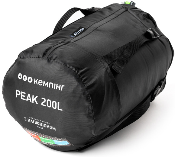 Спальный мешок Кемпинг Peak 200L с капюшоном зеленый (4823082714995) изображение 14