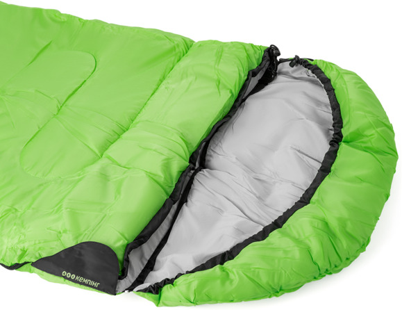 Спальний мішок Кемпінг Peak 200L з капюшоном зелений (4823082714995) фото 4