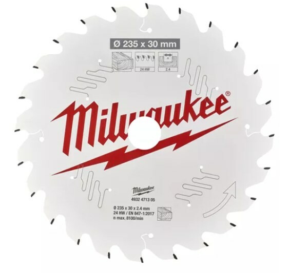 

Пильный диск Milwaukee PFTE 235х30х2.4мм 24 зубьев (4932471305)