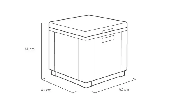 Стол-сундук Keter Ice Cube, серый (8711245121253) изображение 5