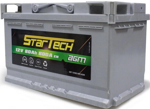 Автомобільний акумулятор STARTECH SRT 12080 800 AGM, 12 В 80 Аг фото 3