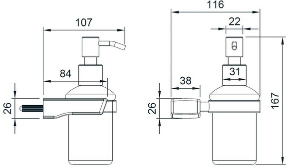 Дозатор для жидкого мыла Imprese GRAFIKY (ZMK041807310) изображение 2