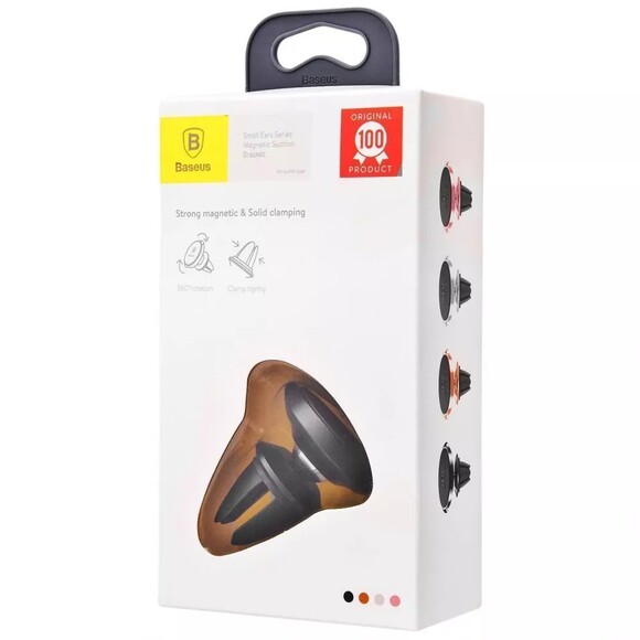Автодержатель Baseus Small Ears Series Magnetic Suction Bracket Air Outlet Type (black) (SUER-A01) изображение 6
