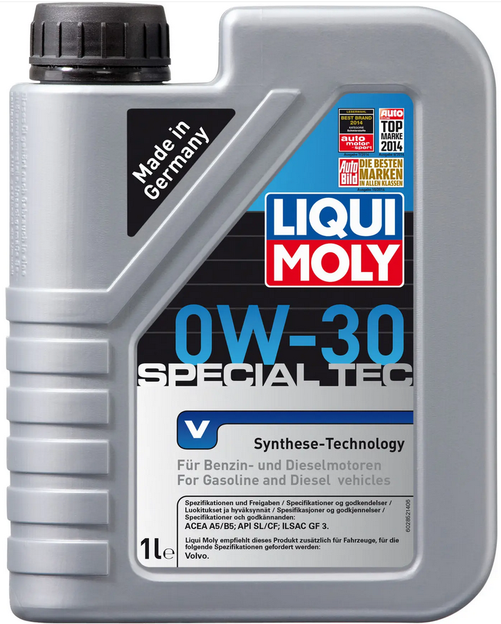

Синтетическое моторное масло LIQUI MOLY Special Tec V 0W-30, 1 л (2852)