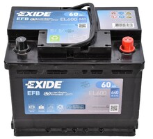 Акумулятор EXIDE EFB EL600 (Start-Stop EFB), 60Ah/640A