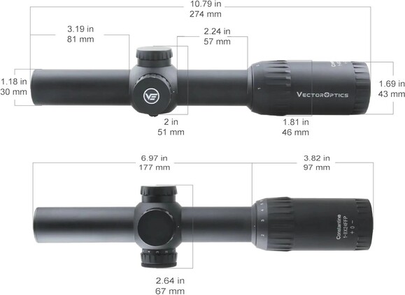 Приціл оптичний Vector Optics Constantine 1-8x24, illum. FFP, 30 мм (SCFF-32) фото 9